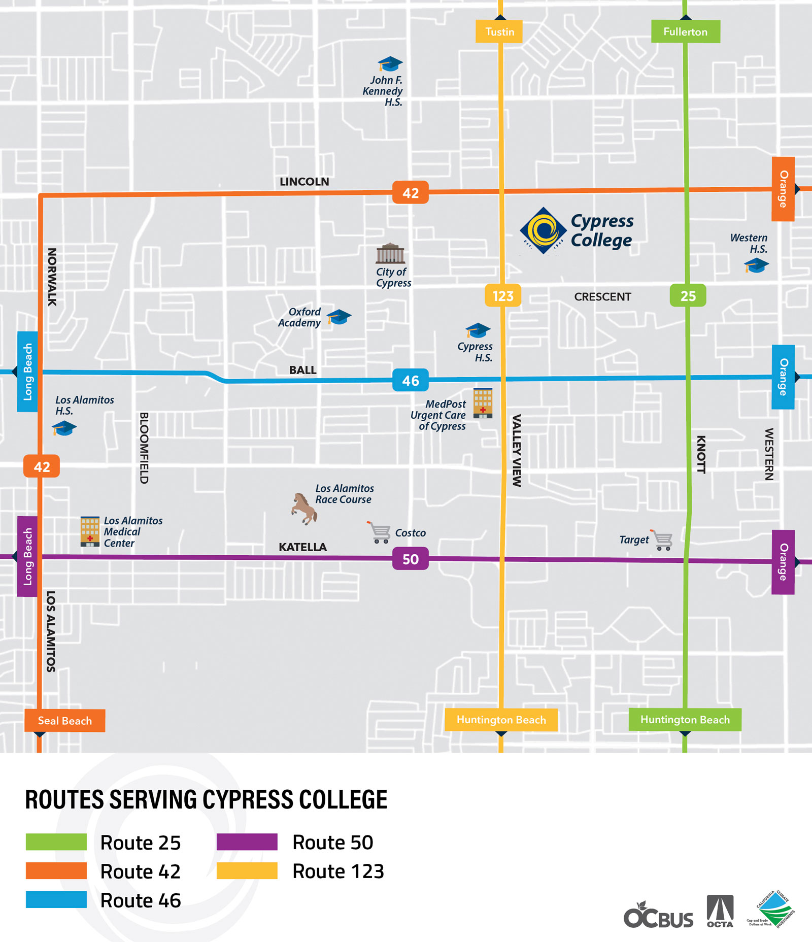 Bus Route service map