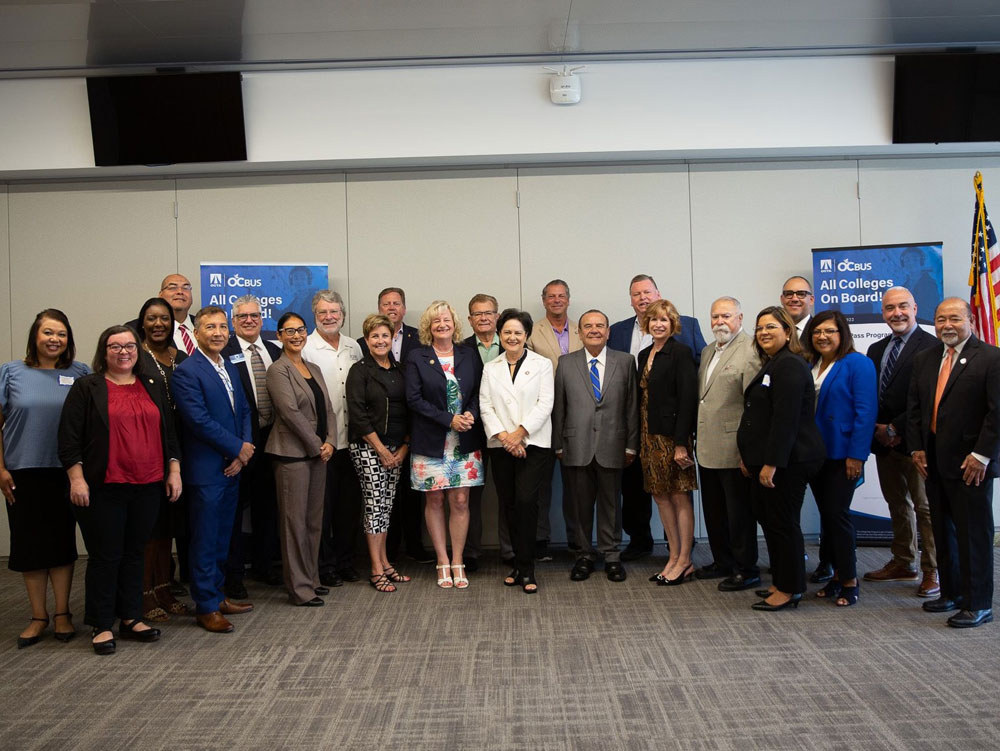 OCTA board members and administrators from Orange County’s nine community colleges