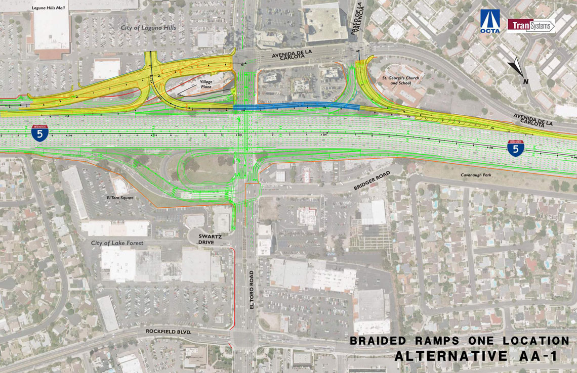 Assessment Alternative (AA)-1: Braided Ramps One Location