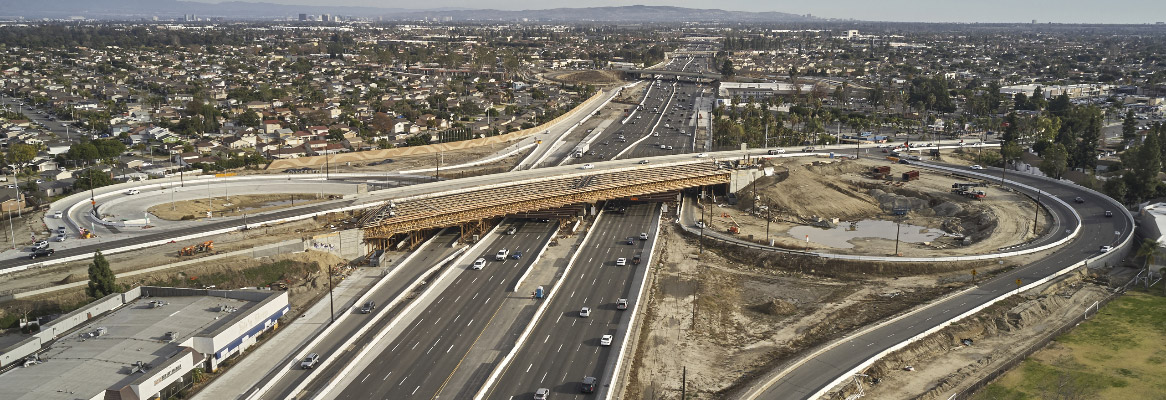 Aerial photo of freeway